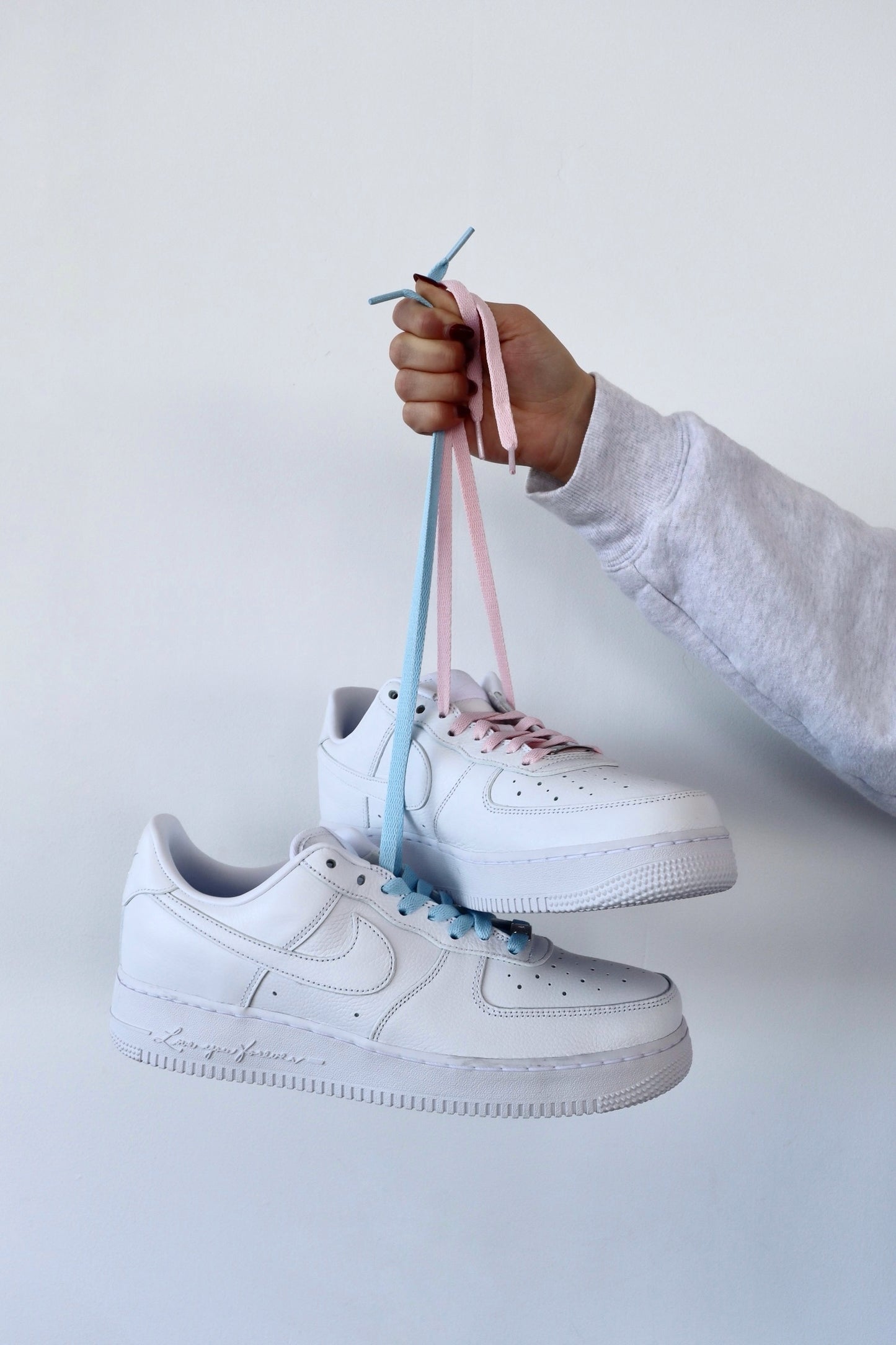 Pastel Blue Jordan Flat Shoelaces