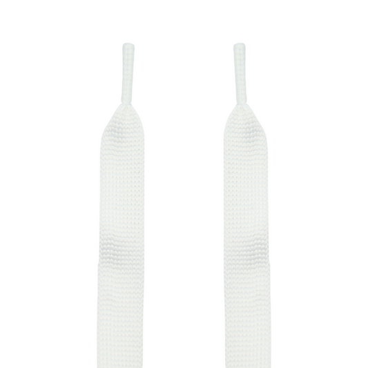 Alexander McQueen Thick White Flat Shoelaces