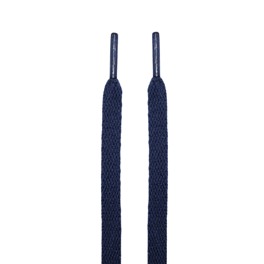 Navy Blue Jordan Flat Shoelaces